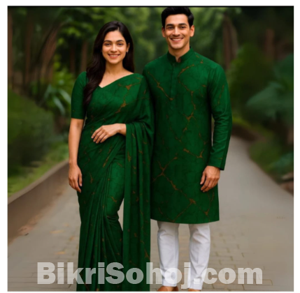 Eid Special Couple Sharee Panjabi Combo